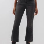 Frame  Women 26 Le Crop Mini Boot Jeans High Rise Raw Hem Black Stretch Photo 0