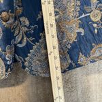 Erin London Vintage  Blazer Womens M Blue Paisley Lined Quilted Tapestry Jacket Photo 5
