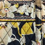 Vera Bradley  Tote Holiday Design Retired Pattern Dogwood Black Yellow White Gray Photo 3