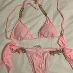 SheIn Pink Bikini Set with Gold Accents Photo 0