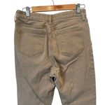 Oak + Fort Oatmeal Brown High Waisted Textured Straight Leg Minimalist Jeans 26 Photo 7