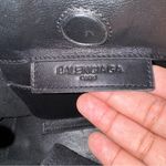 Balenciaga  Tote Shoulder Bag 535269 Papier Mini Side Zip Black Used Authentic‎ Photo 6