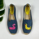 Soludos  x Mary Matson Flamingo And Duck Denim Espadrilles Photo 0