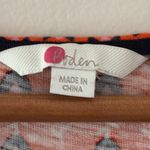 Boden Phoebe Jersey Tulip Dress Short Sleeve Pullover Floral Orange Navy Size 8L Photo 9