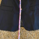 Lands' End  Women's Hopsack Blazer Size 14 deep navy padded shoulder Photo 4