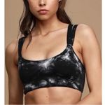 Free People Movement On The Radar Black Tie Dye Sports Bra Tank Top White Sz M/L Photo 0
