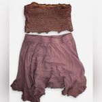 Free People Pink Asymmetrical Skirt and Tube Top Set Photo 3