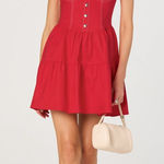 ASTR  The Label Tiered Stitch Detail Mini Dress Photo 0