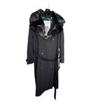 Burberry NWT Kennington Oversized Trench Coat w/Faux Fur Trim in Black Size 10 Photo 15