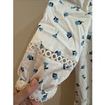 Kate Spade Dainty Bloom Poplin Dress Size 12 Milkmaid Peasant Cottagecore White Photo 4