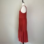 Nation Ltd 100% Pima Cotton Melissa Red Ruffle Midi Dress Photo 4