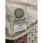 Launch by Susan Young abstract sailboat novelty 100% silk dress size XS Red Photo 4