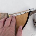 Coach Gala Black Leather Wedges Espadrille Wood Size 10 Peep toe T Strap Sandals Photo 4