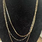 Rebecca Minkoff  3 Tier Layered Gold Chain Necklace Casual Photo 0