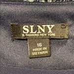 Slny Asymmetrical Blue Dress with Silver Embellishments Size 16 Photo 10