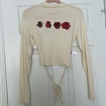 Urban Outfitters NWT  open back roses long sleeve top Photo 0