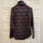 KAVU Women’s  Aztec print pullover drawstring mock neck sweatshirt Small Photo 2