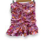 Isabel Marant Jupe Milendi Pink Floral Print Ruched Mini Skirt Sz 42 / US 10 NEW Photo 5