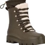 Marc Fisher NWT Freely Waterproof Lace-Up Lug Sole Boot Dark Green NEW in box 7 Photo 10