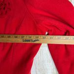 Spense Blazer Suit Coat Pleated RUFFLE Floral ROSETTE RED Felt Jacket Size L Size L Photo 7