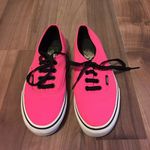 Vans Authentic Original Low Top Shoes Exclusive Neon Hot Pink Black Size 6.5 Photo 0