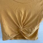 White Fox Boutique Yellow Ribbed Crop Top Photo 2