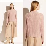 Vince  Marled Raglan Pullover Sweater Size Large Alpaca Mohair Wool Pink Mockneck Photo 1