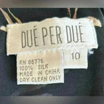 Due Per Due | VINTAGE Black Floral Panel Long Flowy Maxi Silk Skirt | Size 10 Photo 2