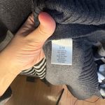 Dress Barn Black Grey White Stripe Knit Sweater Poncho Oversized Small/Medium Photo 3