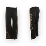 Lucky Brand Vintage Y2K: ✽ Dragon Geisha Embroidery Sweatpants ✽ Black ✽ Large Photo 14