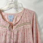Ashley Taylor Large Nightgown VTG Cottagecore Pink Flannel Long Sleeve 1215 Photo 2