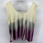 Free People Spring Break Combo Dip Tie Dye Paradise Tee Ombre Cream Purple XS Photo 5