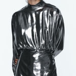 ZARA  Metallic Foil NYE mini dress Photo 0