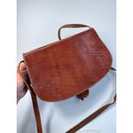 Vintage Tooled Leather Crossbody Bag Purse Aztec Mayan Style Brown Photo 4