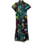 Tuckernuck  Verdant Floral Slice Maxi Dress Oxblood Multicolor NWT Cottagecore XS Photo 3