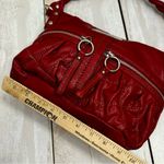 Relic  Cherry Red Y2K Faux Leather Hobo Quilted Pocket Silver Accent Shoulder Bag Photo 9