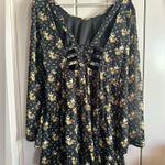 Blu Pepper Vintage Anthropologie Floral Long Sleeve Tunic mini dress medium Photo 1