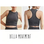 🆕Bella Movement Race Back Work Out Crop Tank L🆕 Gray Size L Photo 1