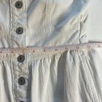 American Eagle  Overall Dress Jumper white stretch denim material pockets size XS Photo 13