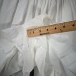 Mable White Strapless Mini Romper Size Medium Short Wide Leg Smocked Back Photo 4