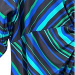Y2K Tunic Blouse XL Abstract Kaleidoscope Artsy Eclectic Art To Wear Stretch Black Photo 3