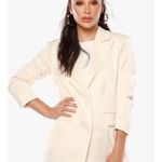 NWT JUST POWER THROUGH Vanilla Satin Blazer Size 14 Photo 1