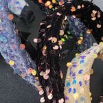 Bundle of 6 Velour Headband with Iridescent Sequins Red Photo 2