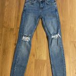 ANINE BING  gabe jean medium wash straight leg ankle distressed size 25 Photo 3