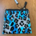 Sephora  Small Cheetah Pouch PVC Blue and Black Cat New With Tags Photo 4