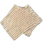 Black Rivet  light pink rabbit fur poncho Photo 9
