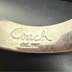 Coach  Signature C Black Enameled Silver-tone Bangle Bracelet 57.9g. Photo 8