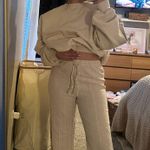 Kohls Linen Cream White Striped Pants Photo 3