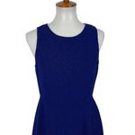 Skies Are Blue  Royal Blue Sleeveless Fit And Flare Textured Dress MP Chic Photo 1