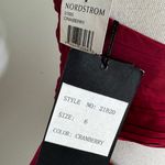 La Femme  Strapless Prom Formal Dress Gown Cranberry Size 6 NWT Photo 9